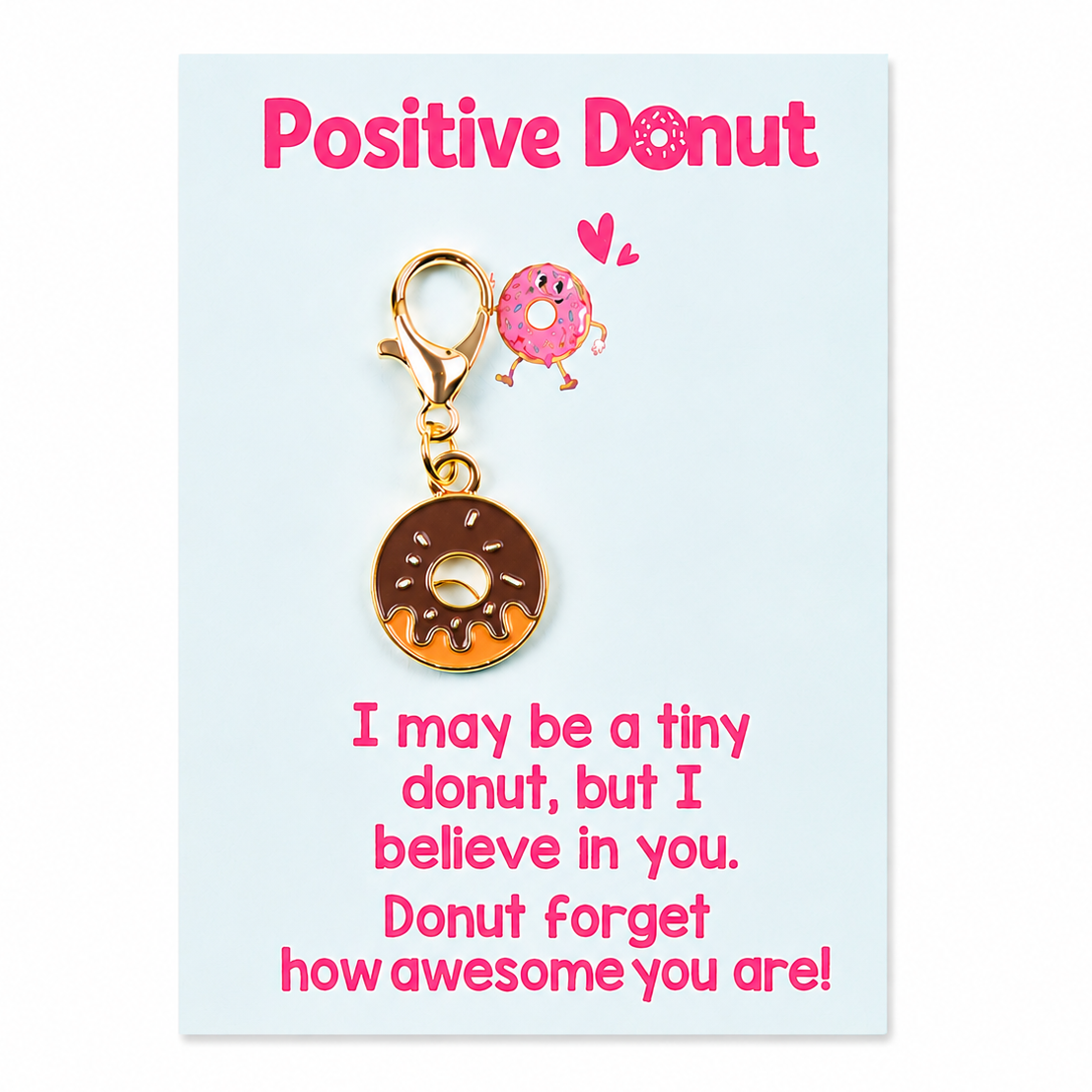 Sweet Pocket Charm Keyring – Tiny Sprinkle of Encouragement, 8 × 5.5 cm
