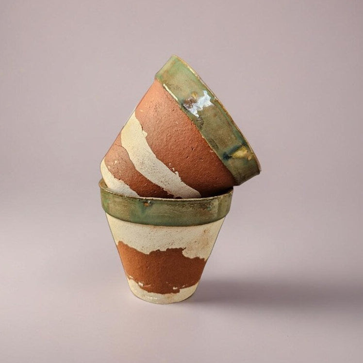Terracotta Witch’s Grove Ceramic Planter – Rooted in Earth’s Magic, Ø10.5×9 cm by Red Raven Pottery 