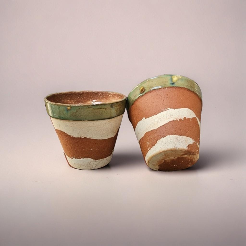 Terracotta Witch’s Grove Ceramic Planter – Rooted in Earth’s Magic, Ø10.5×9 cm by Red Raven Pottery 