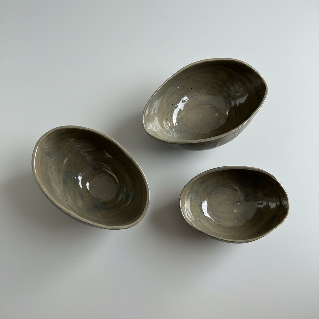 Thermal Mud Ceramic Bowl – Organic Serving Form, various sizes by Red Raven Pottery
