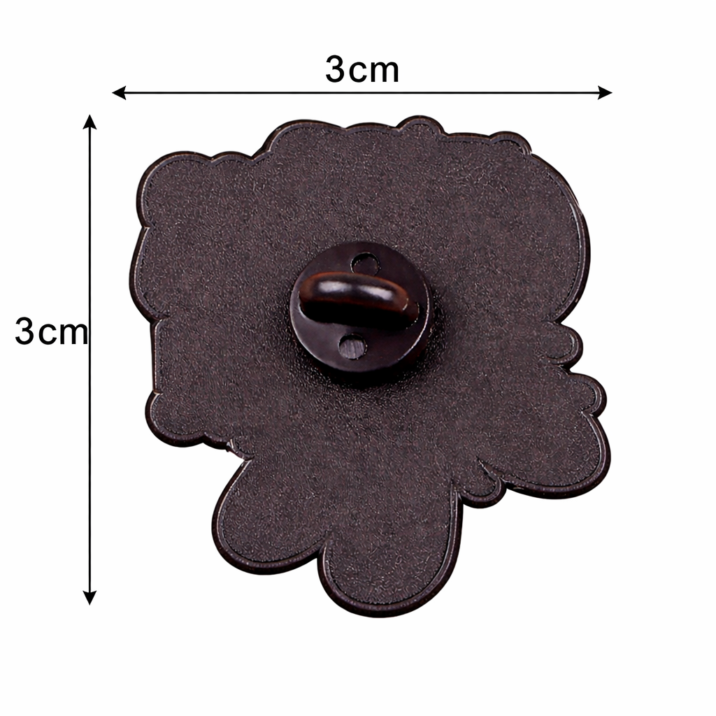 Thinking of You Lapel Pin – Voodoo Doll Metal Badge, 3 × 3 cm