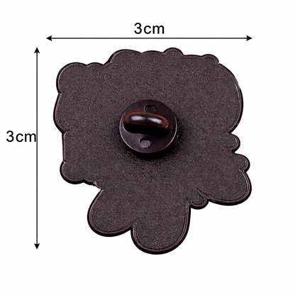 Thinking of You Lapel Pin – Voodoo Doll Metal Badge, 3 × 3 cm