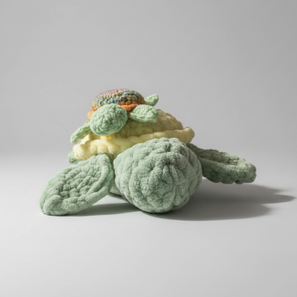 Tidebound Crochet Turtle Duo – Symbol of Care and Connection, 20 cm by Hook & Hex
