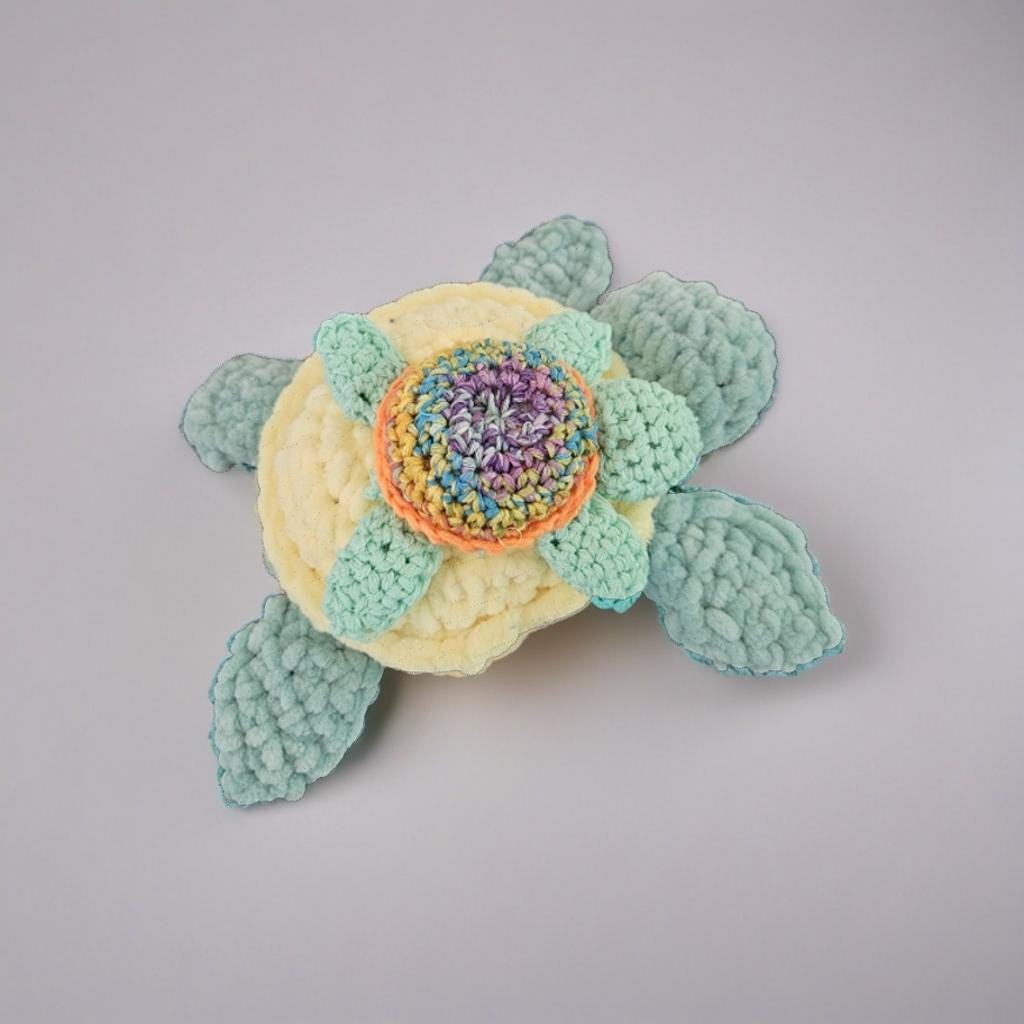 Tidebound Crochet Turtle Duo – Symbol of Care and Connection, 20 cm by Hook & Hex