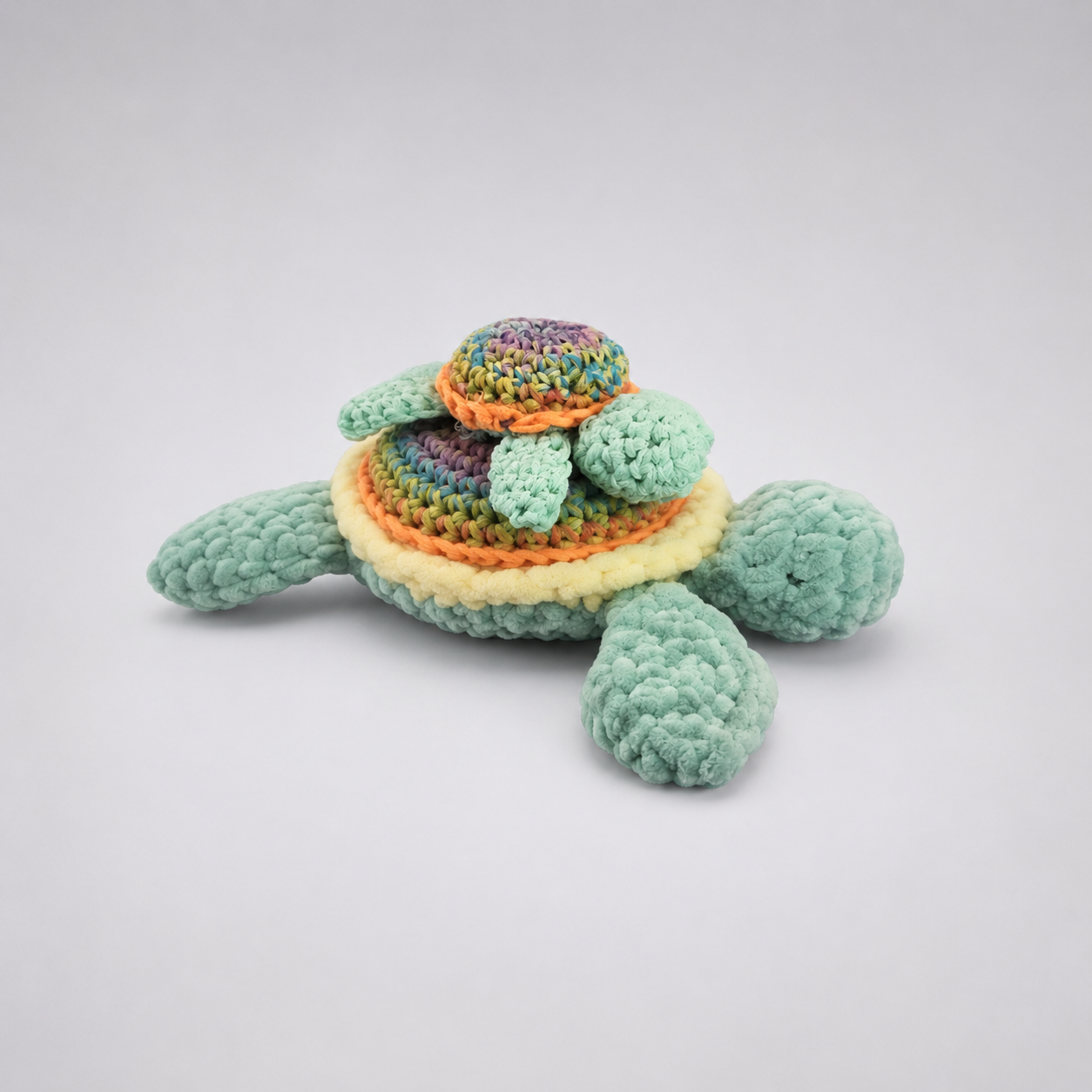 Tidebound Crochet Turtle Duo – Symbol of Care and Connection, 20 cm by Hook & Hex