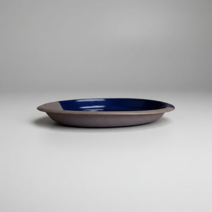 Tidebound Divide Ceramic Plate – Elements Meeting in Quiet RItual, Ø21 cm by Red Raven Pottery