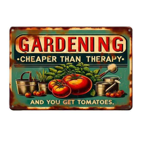 Tomato Therapy Wooden Sign – Humorous Garden Wall Art, 15×20 cm