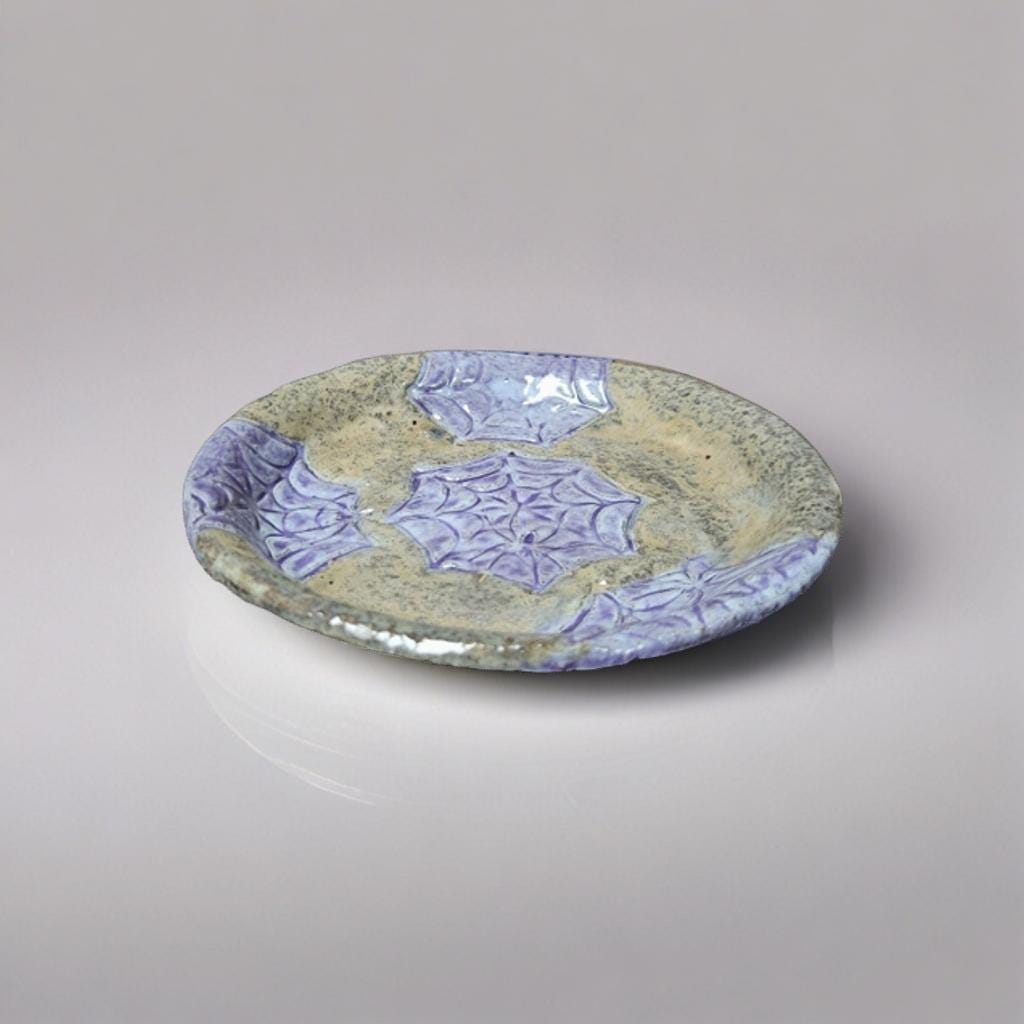 Twilight Threads Ceramic Trinket Dish – Webbed Jewelry Catchall, various sizes by Red Raven Pottery
