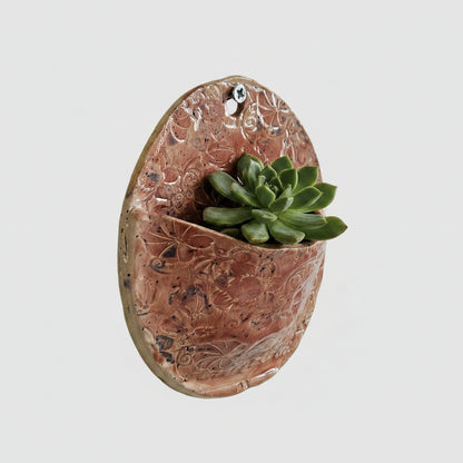 Urban Jungle Ceramic Wall Planter – Small Pocket for Green Allies, various colors & sizes by Red Raven Pottery