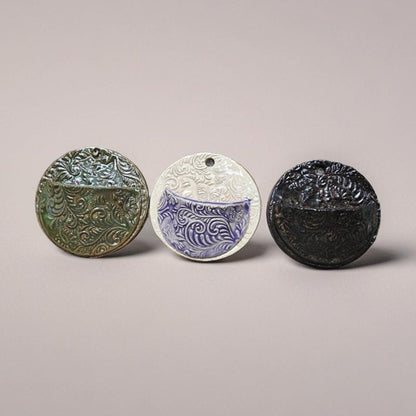 Urban Jungle Ceramic Wall Planter – Small Pocket for Green Allies, Ø10×3 cm, various colors by Red Raven Pottery