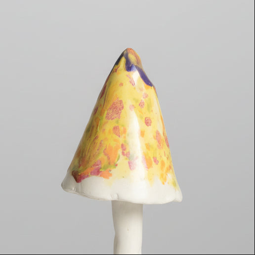 Vibrant Mushroom Ceramic Garden Stake – Plant Marker for Living Soil, 20–26 cm, various designs by Red Raven Pottery