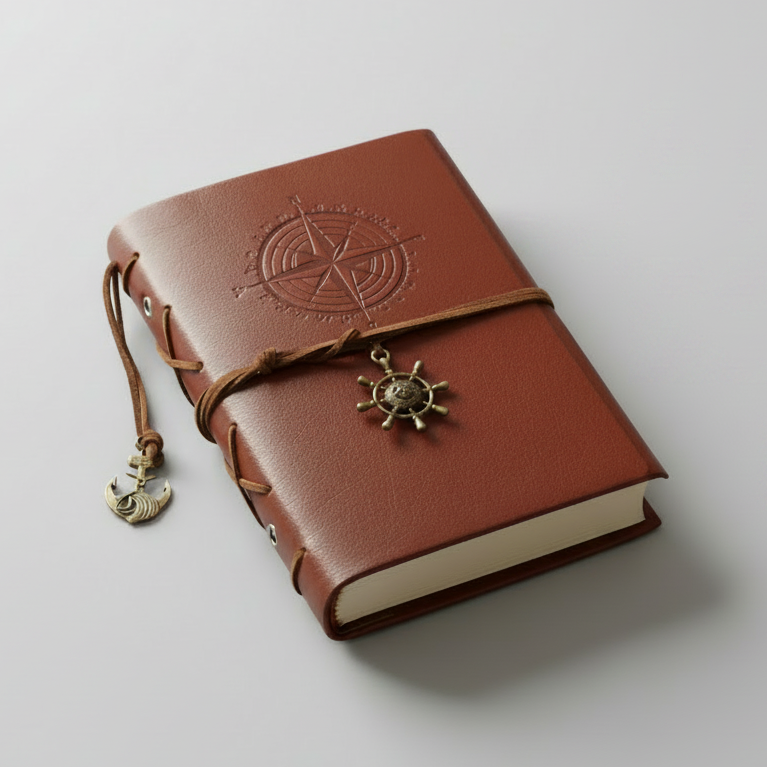 Voyager’s Ledger Journal – Timeless Reflection Diary, 14×19 cm