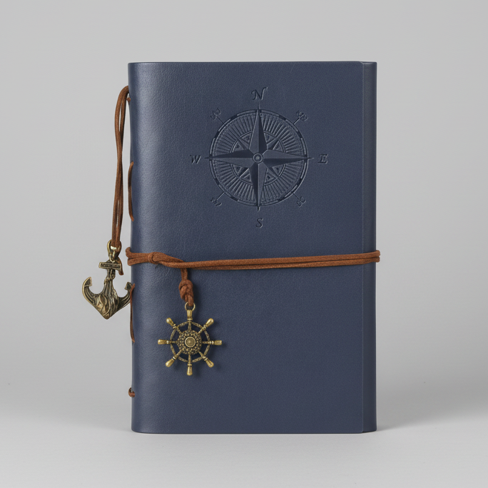 Voyager’s Ledger Journal – Timeless Reflection Diary, 14×19 cm