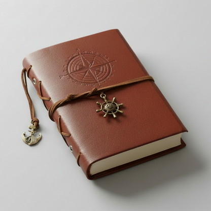 Voyager’s Ledger Refillable Journal – Manifestation & Intention Notebook, 14 × 19 cm