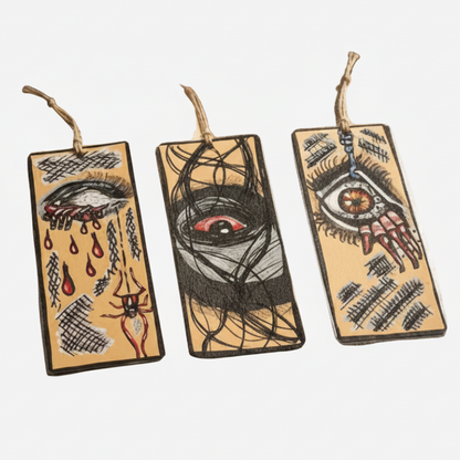 Watchful Eye Illustrated Bookmark – Mysterious Reading Companion, 18 cm by Hook & Hex