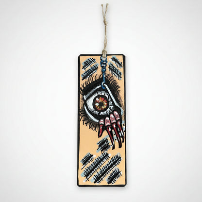 Watchful Eye Illustrated Bookmark – Mysterious Reading Companion, 18 cm by Hook & Hex