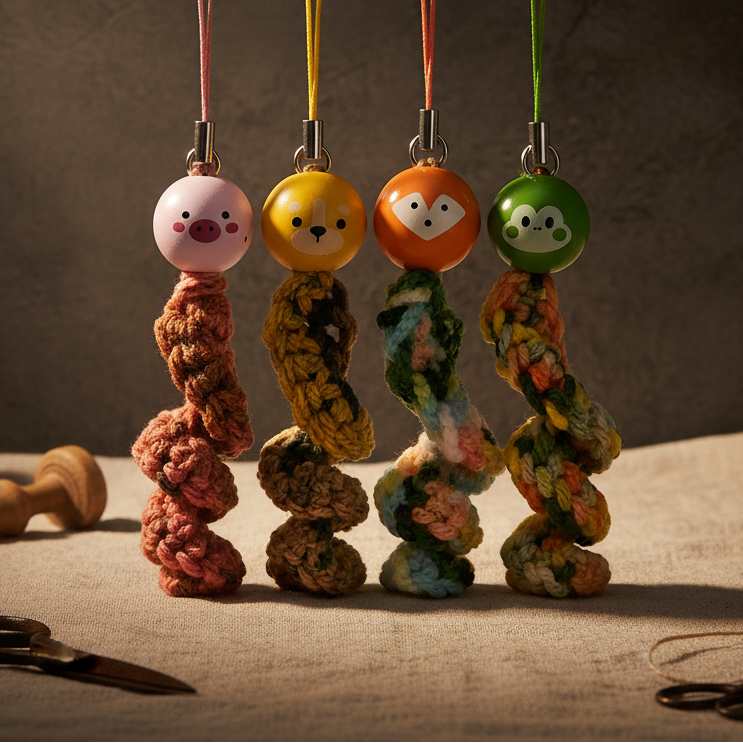 Whimsy Tails Crochet Charm – Spirit Animal Pocket Totem, 15 cm by Hook & Hex