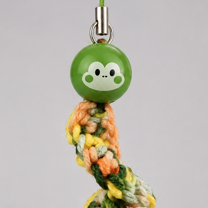 Whimsy Tails Spiral Charm – Hand-Crocheted Pocket Totem, 15 cm by Hook & Hex