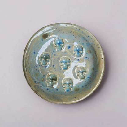 Whispered Moments Ceramic Saucers – Small Rituals Held Gently, Ø7–8 cm, various designs by Red Raven Pottery