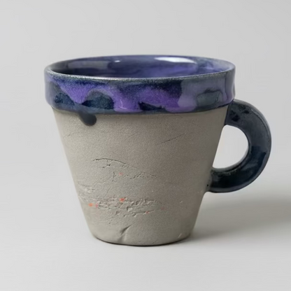 Wicca Cat Ceramic Coffee Cup – Third Eye Familiar, Ø7.5×6.5 cm by Red Raven Pottery