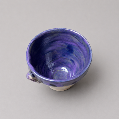 Wicca Cat Ceramic Coffee Cup – Third Eye Familiar, Ø7.5×6.5 cm by Red Raven Pottery