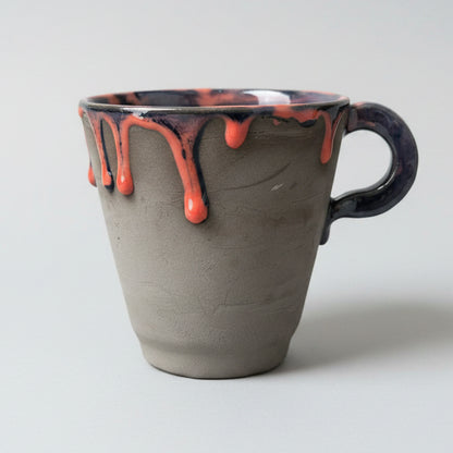 Wicca Cat Ceramic Mug – Familiar Spirit Vessel, Ø8.5×8.5 cm by Red Raven Pottery