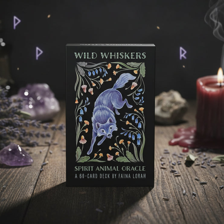 Wild Whiskers Oracle Deck – Guidance by Spirit Animal Wisdom, 60 cards, 6×10 cm