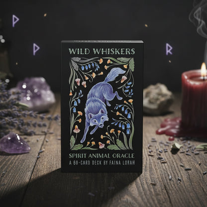 Wild Whiskers Oracle Deck – Guidance by Spirit Animal Wisdom, 60 cards, 6×10 cm