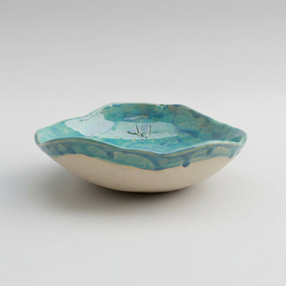 Wings & Crawlers Ceramic Bowl – Nocturnal Visitors Relief, Ø16 × 5 cm by Red Raven Pottery