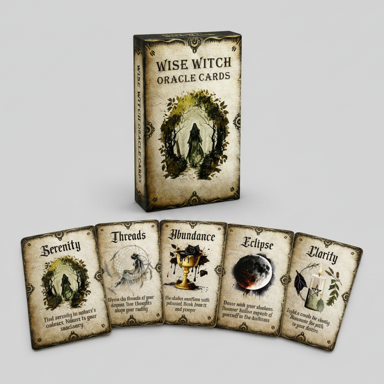 Wise Witch Oracle Deck – Arcane Insight & Inner Power, 20 cards, 6×10 cm