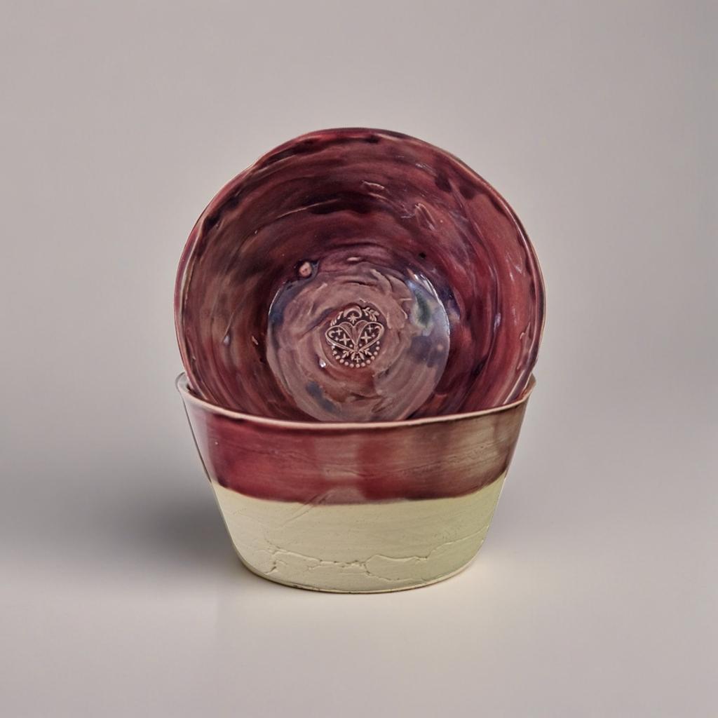 Witch's Sigil Ceramic Altar Bowl – Intentional Magic Vessel, Ø10 × 4.5 cm by Red Raven Pottery