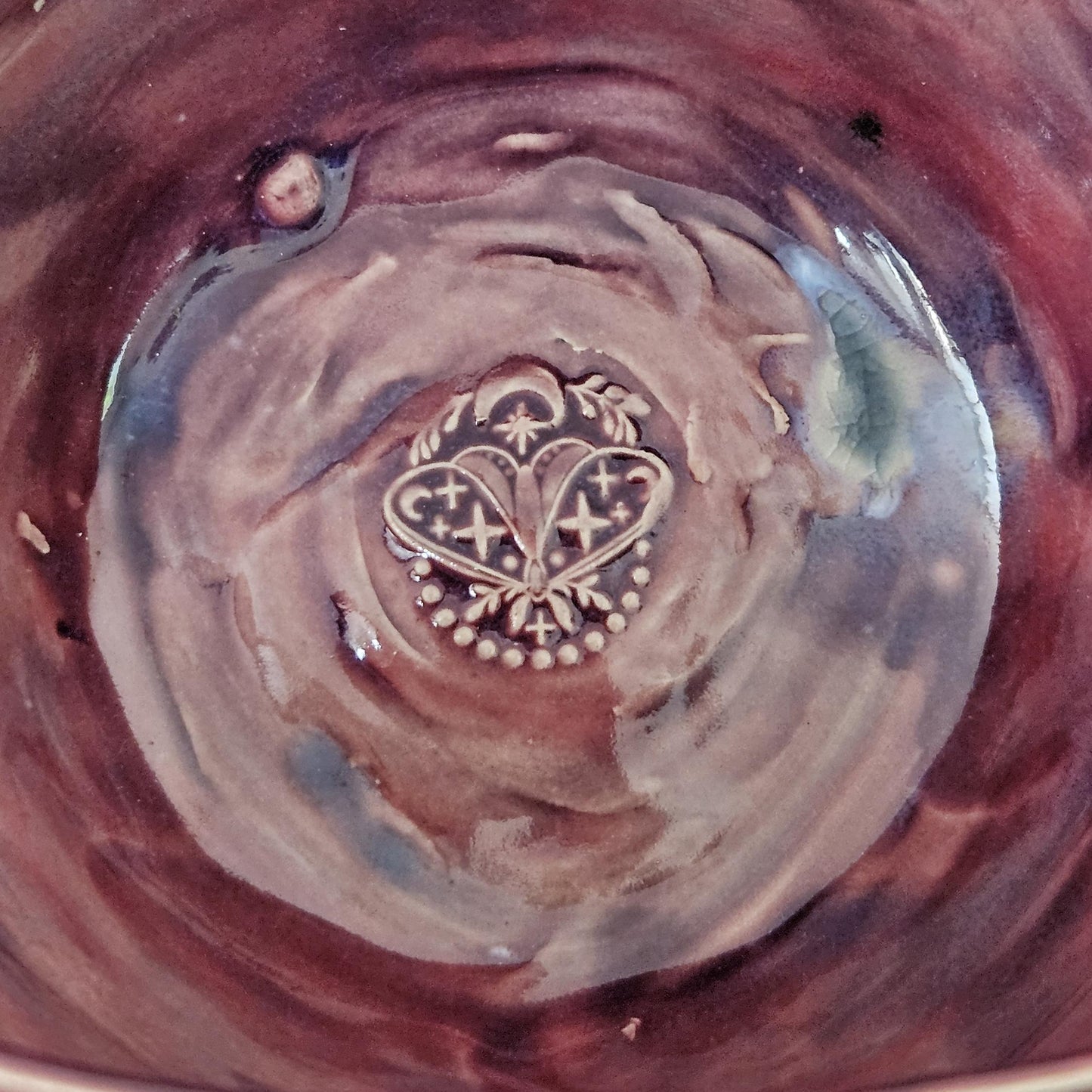 Witch's Sigil Ceramic Altar Bowl – Intentional Magic Vessel, Ø10 × 4.5 cm by Red Raven Pottery