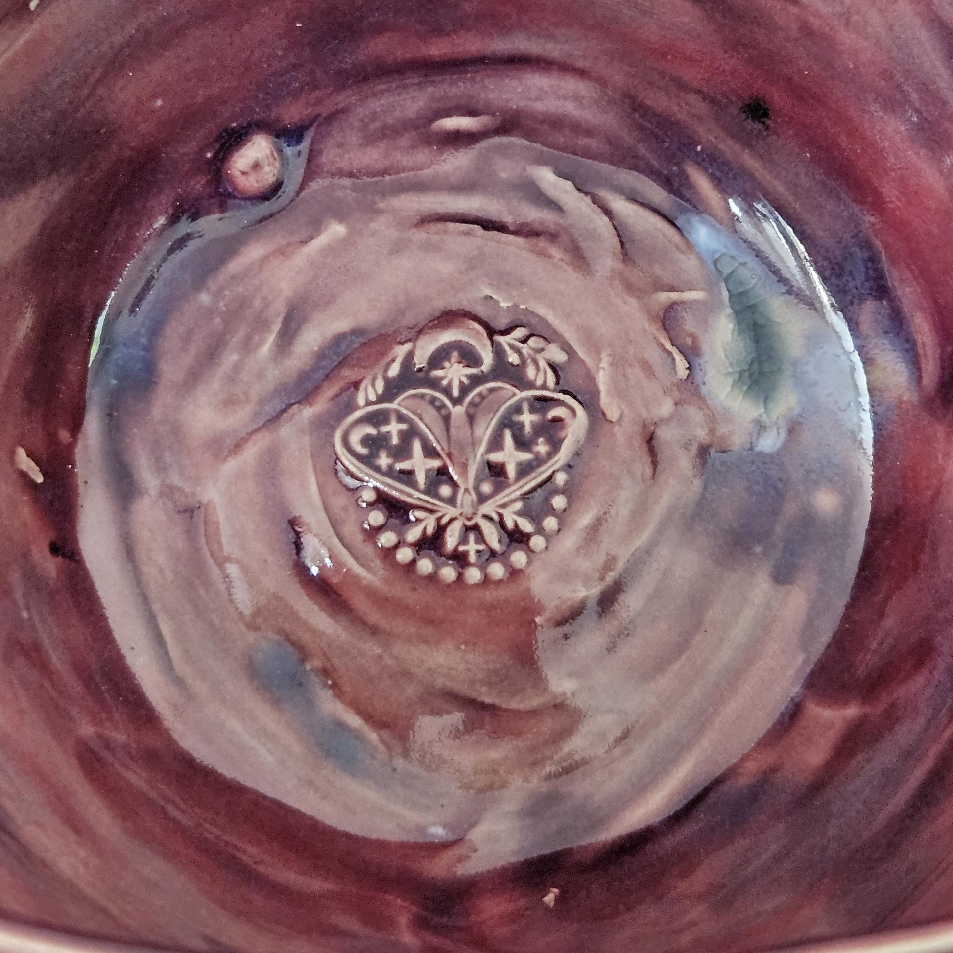 Witch's Sigil Ceramic Altar Bowl – Intentional Magic Vessel, Ø10 × 4.5 cm by Red Raven Pottery