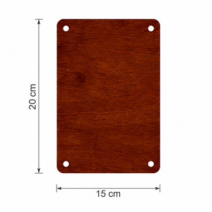 Wooden Sign – Wall Art, 15 × 20 cm