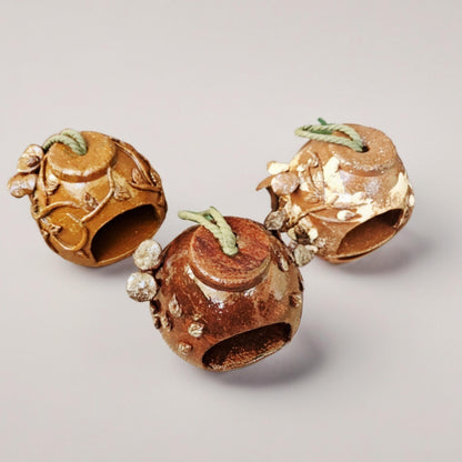 Woodland Forager Ceramic Bird House – Garden Shelter for Small Wings, Ø11×9 cm by Red Raven Pottery