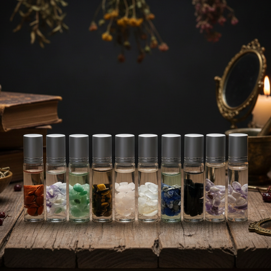Ylang Ylang Crystal Aromatherapy Roller – Botanical Calm & Crystal Energy