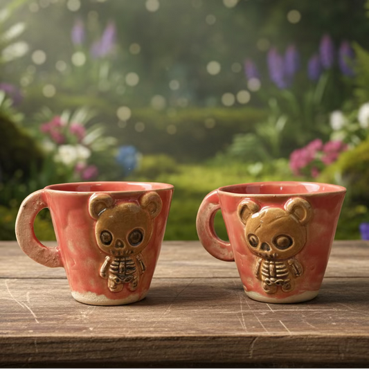 Zombear Ceramic Espresso Cup – Uncuddable Softness Vessel, Ø6.5×5.5 cm by Red Raven Pottery