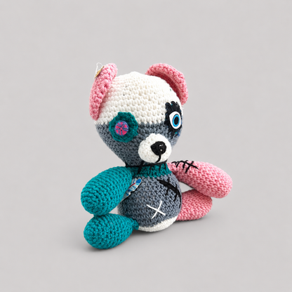 Zombear Crochet Plush – Undead Cuddle Companion, 25 × 21 × 14 cm by Hook & Hex